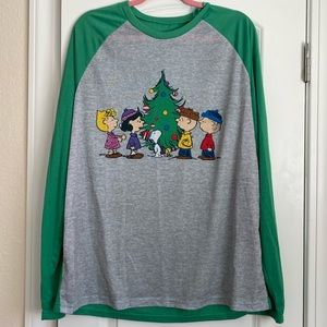 Peanuts Christmas Men’s Long Sleeve PJ NWT